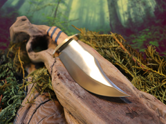 Blue Gill Bowie, Bowie Knife, Handmade, High Carbon Steel, Oak Handle, Resin Inlay knife, PNW