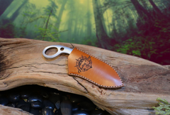 The Dueler's Point, EDC Skeletal Knife with Finger Hole, 1095 High Carbon Steel Blade, Handmade