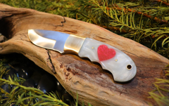 Heart & Spade Skinner, Handmade, Full Tang, Fixed Blade, Stainless Steel, Hunting knife