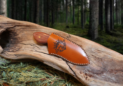 Little Big Belly, EDC Fixed Blade Knife, Bubinga Hardwood Handle, 1095 High Carbon Steel, Handmade