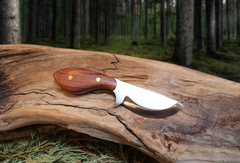 Little Big Belly, EDC Fixed Blade Knife, Bubinga Hardwood Handle, 1095 High Carbon Steel, Handmade