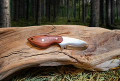 Little Orca, EDC Fixed Blade Knife, Bubinga hardwood Handle, 1095 High Carbon Steel, Handmade