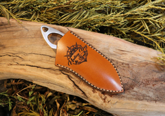 Little Orca, EDC Skeletal Fixed Blade Knife, 1095 High Carbon Steel, Handmade