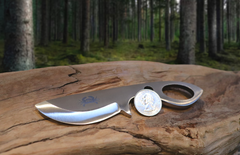 Little Big Belly, EDC Skeletal Fixed Blade Knife, 1095 High Carbon Steel, Handmade