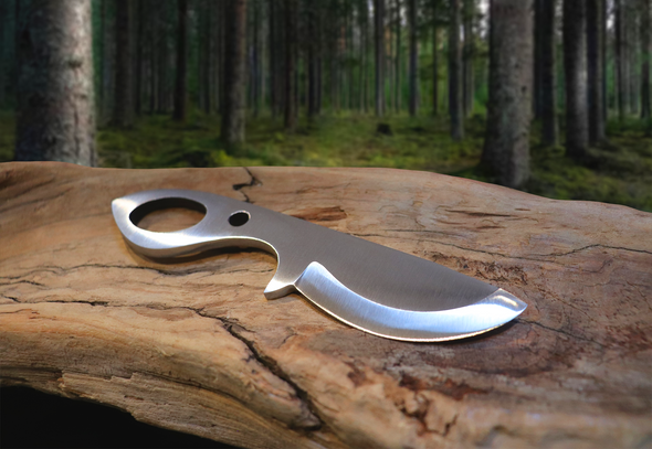 Little Big Belly, EDC Skeletal Fixed Blade Knife, 1095 High Carbon Steel, Handmade