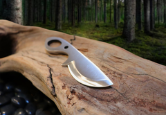 Little Big Belly, EDC Skeletal Fixed Blade Knife, 1095 High Carbon Steel, Handmade