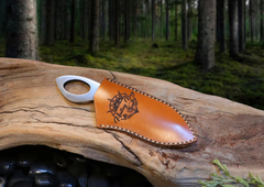 Little Big Belly, EDC Skeletal Fixed Blade Knife, 1095 High Carbon Steel, Handmade