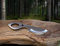 Little Big Belly, EDC Skeletal Fixed Blade Knife, 1095 High Carbon Steel, Handmade