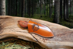 Little Orca, EDC Fixed Blade Knife, Bubinga hardwood Handle, 1095 High Carbon Steel, Handmade