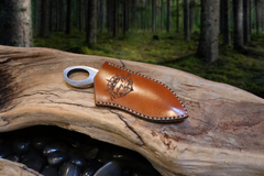 Pocket Sax, EDC Skeletal Fixed Blade Knife, 1095 High Carbon Steel, Handmade