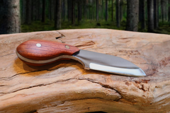 Pocket Sax EDC Fixed Blade Knife, Bubinga Hardwood Handle, 1095 High Carbon Steel, Handmade