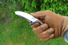 Pocket Talon EDC Fixed Blade Knife, Bubinga Hardwood Handle, 1095 High Carbon Steel, Handmade